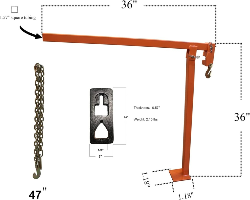 Professional T Post Puller Tool with Lifting Chain