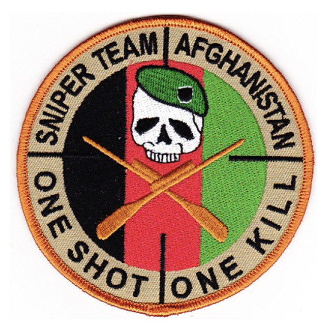 4" ARMY SPECIAL FORCES GROUP SNIPER TEAM AFGHANISTAN EMBROIDERED PATCH