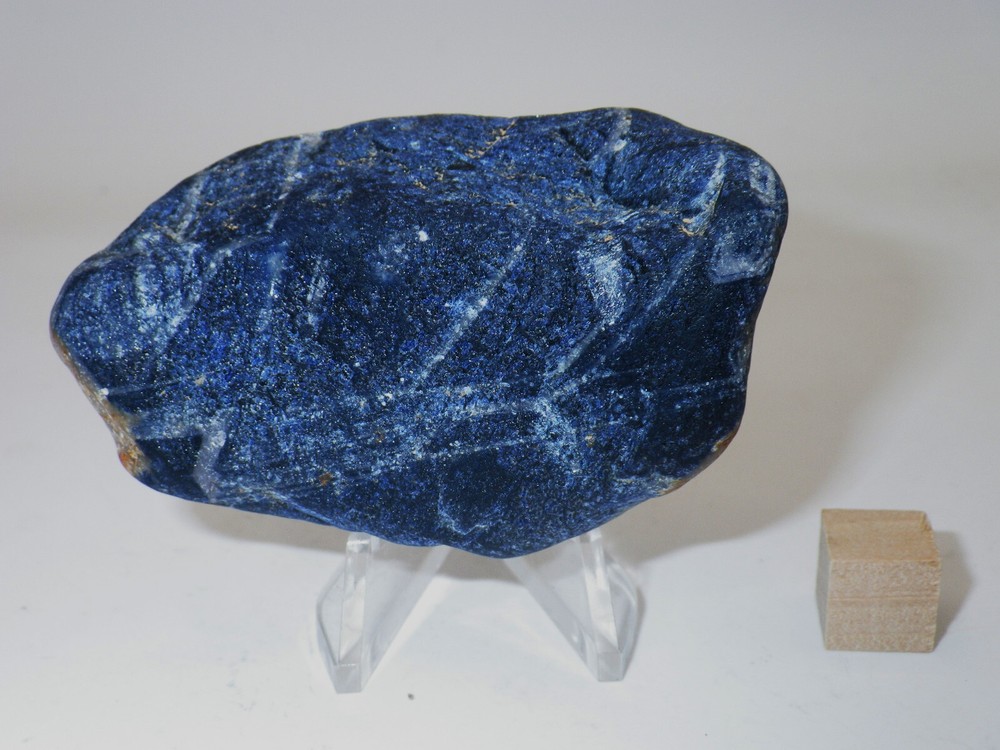 Blue Sapphire nugget. Tumbled. 84.5 grams. Nice deep blue.