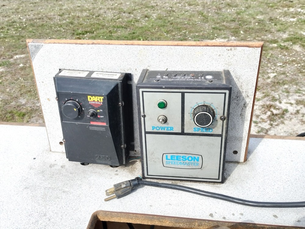 Custom Leeson Speedmaster Roller Press Table w Motor + Gearbox - 4 Cable or Wire