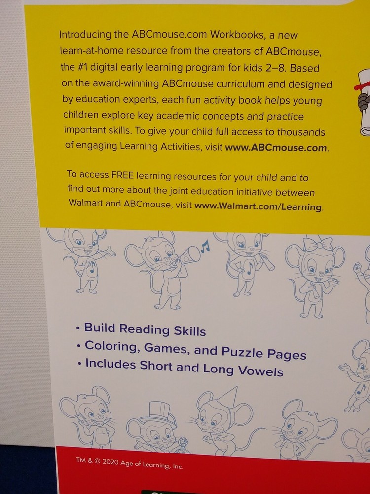 ABC Mouse Workbooks Set of 2 Books: Math &Phonics Paperback