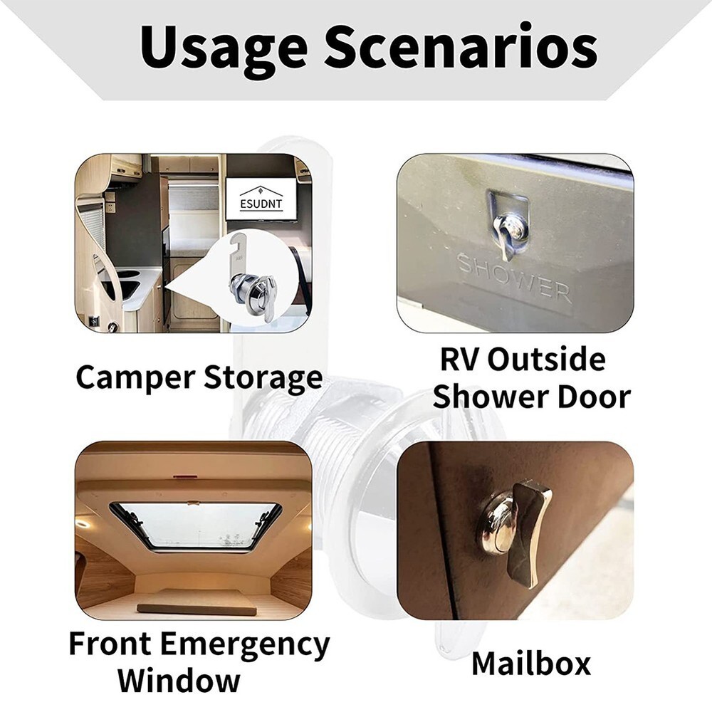 Premium Quality Thumb Turn Cam Lock for RV Compartment Doors Nonlocking