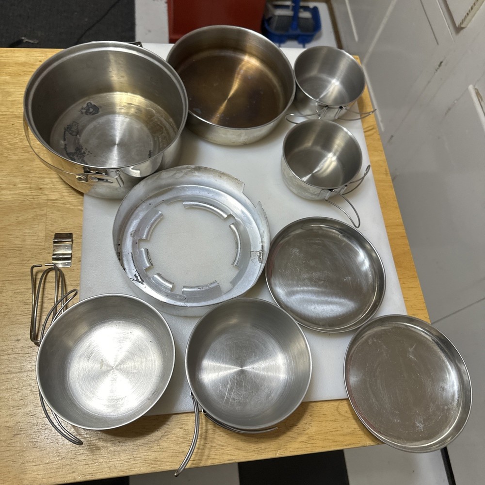 COLEMAN EXPONENT 2 Pot Stainless Steel Backpack Cook Set  For Two Plus Extras