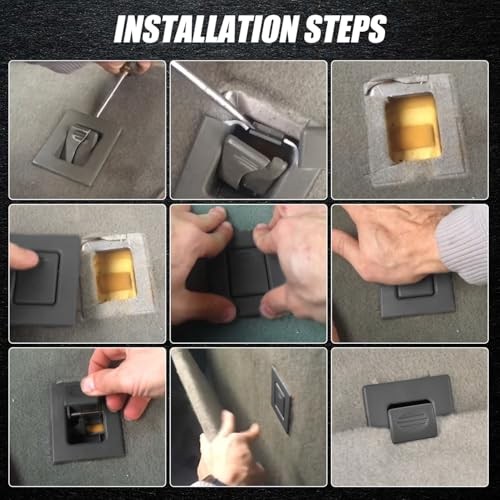 Seat Back Latch Release Handle,Second Row Folding Rear Row Bucket Button Gray