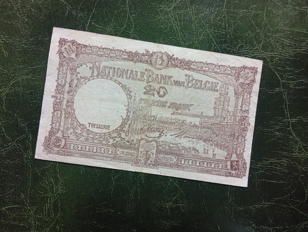 BELGIUM Banknotes, 20 Francs 1945