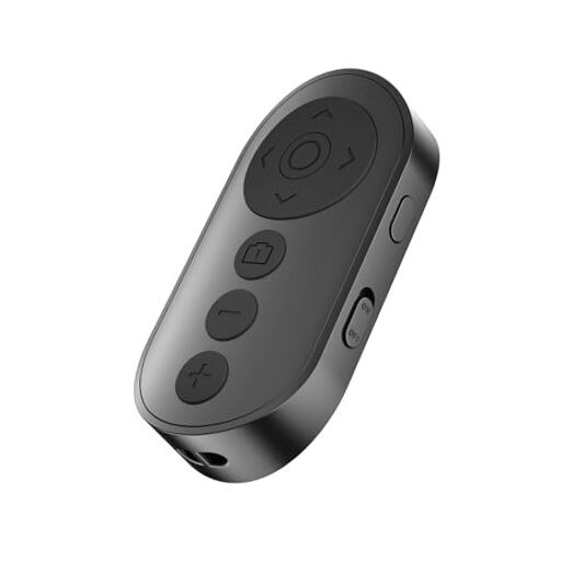 Wireless Camera Remote Control with Zoom for iPhone & Android, Dark Black