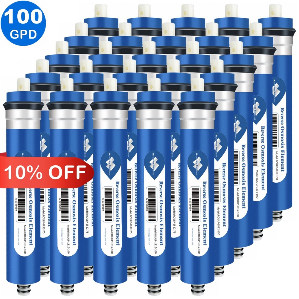 25 Pack 100 GPD RO Membrane Reverse Osmosis System Water Filter 1812 Replacement