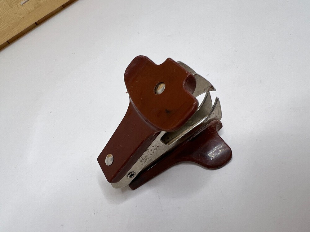 Vintage Bakelite Ace Staple Puller Remover Extractor Brown Marbled Swirl Vtg