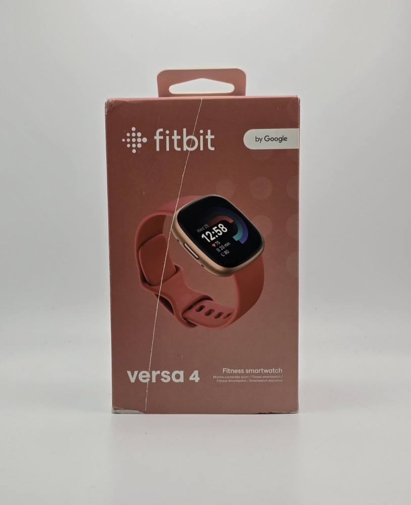 Fitbit Versa 4 Smart Watch, GPS - Pink Sand / Copper Rose