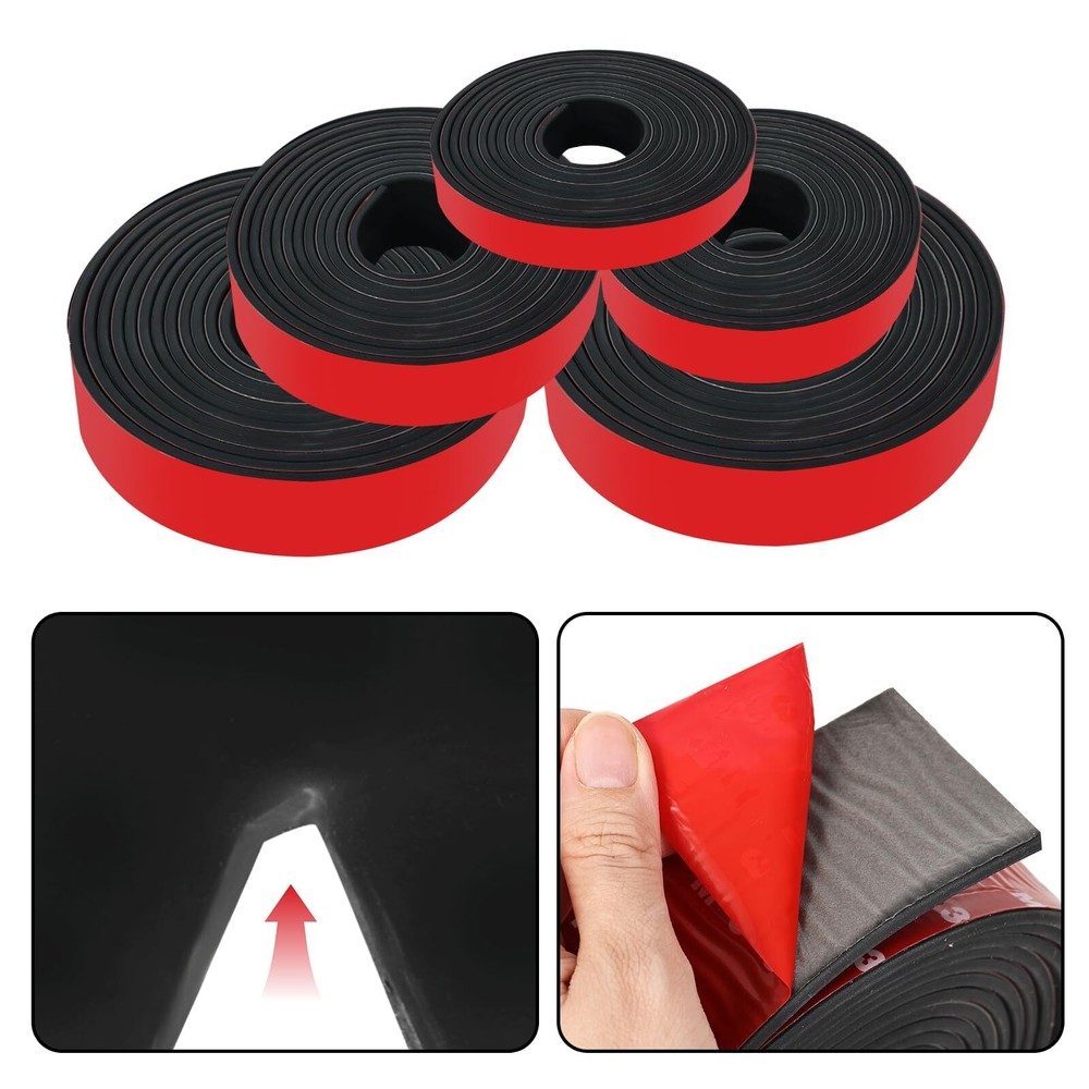 Self Adhesive Rubber Strips Neoprene Solid Rubber Sheets with Adhesive Backin...