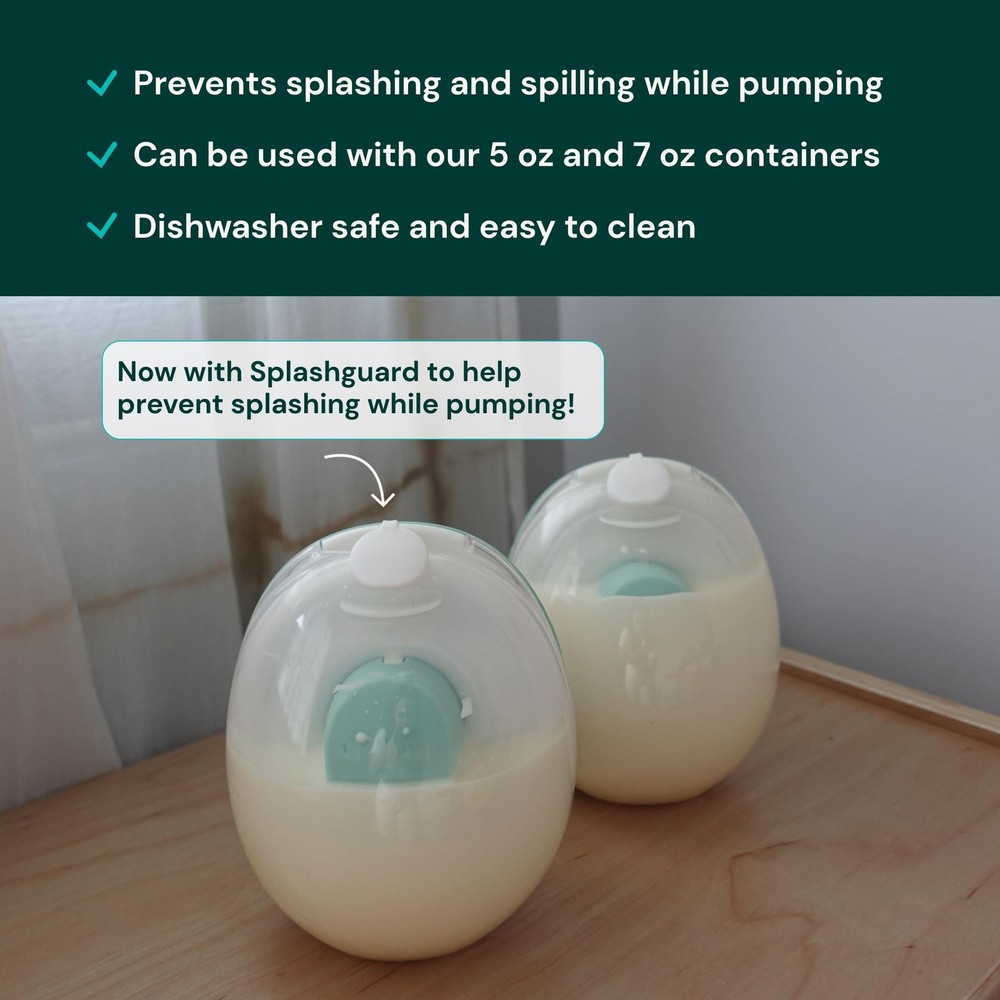 Willow Go 7oz Reusable Milk Containers with Splash Guard for use with Willo...