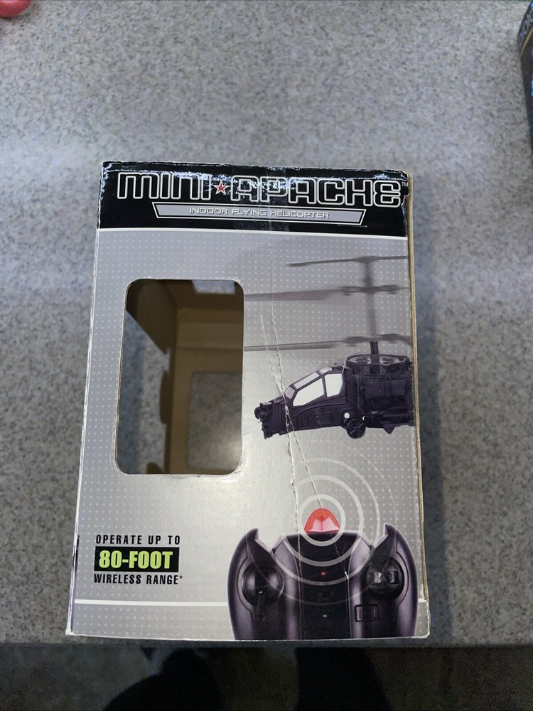 MINI APACHE Indoor Flying Helicopter Rooftop Brands New Open Box