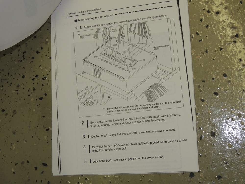 Konami Racing Jam Chapter II Arcade Game Conversion Kit Manual