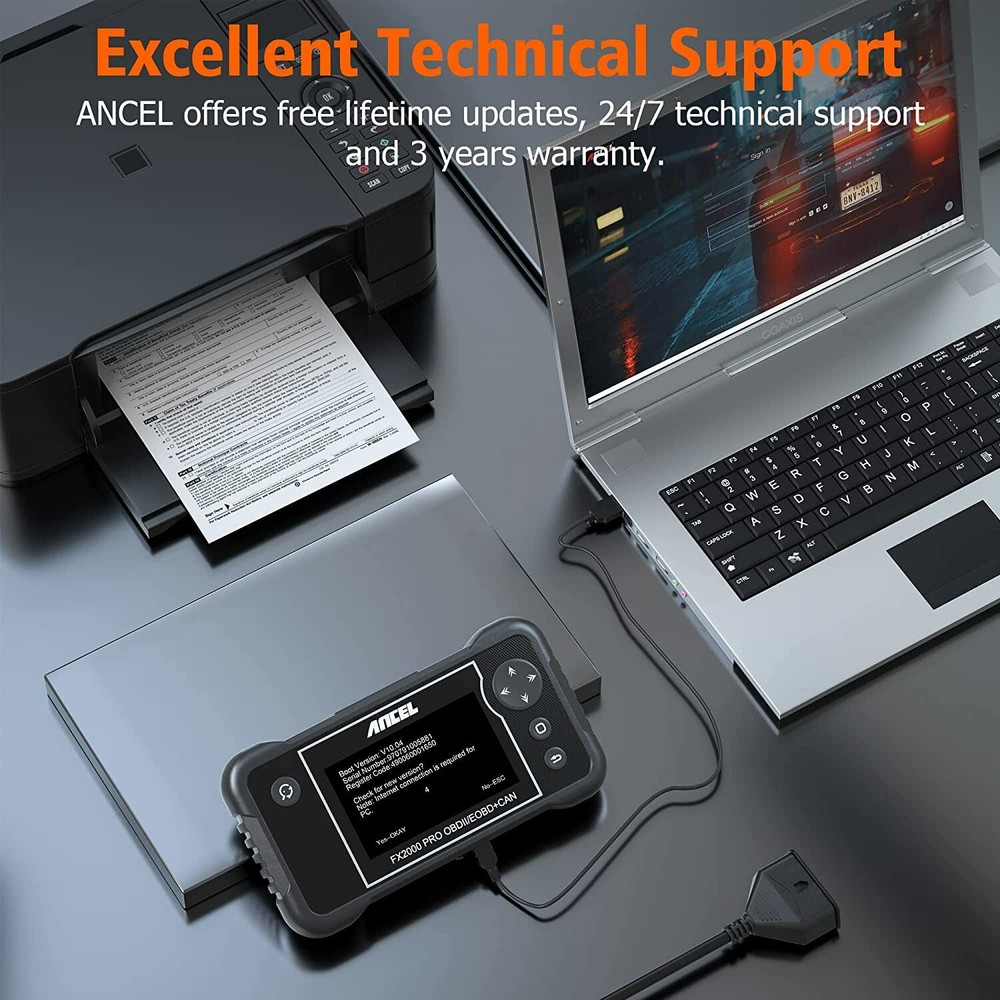 Ancel FX2000 OBD2 Scanner ABS SRS Code Reader Check Engine Car Diagnostic Tool