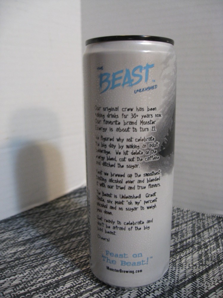 Monster EMPTY Can - 12 oz. HARD Beast Unleashed - White Haze - 2023