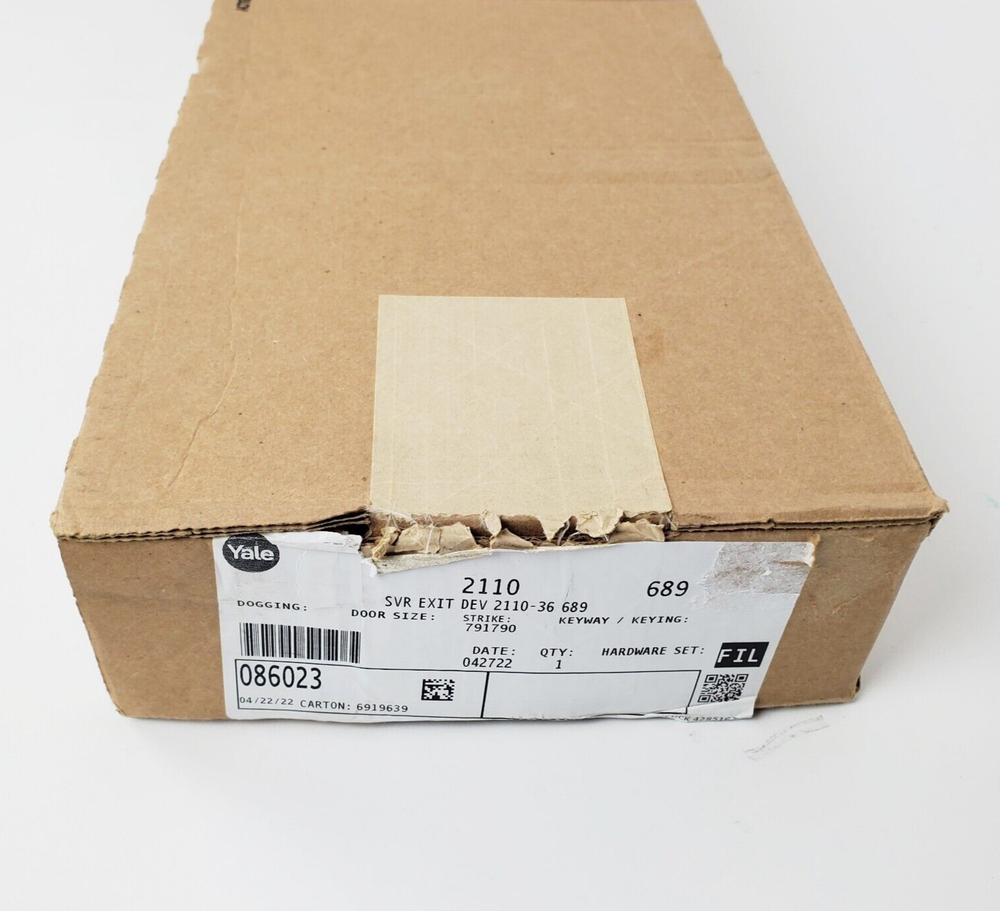 Yale 2110-36 689 SVR Exit Device Aluminum Painted 36", New!