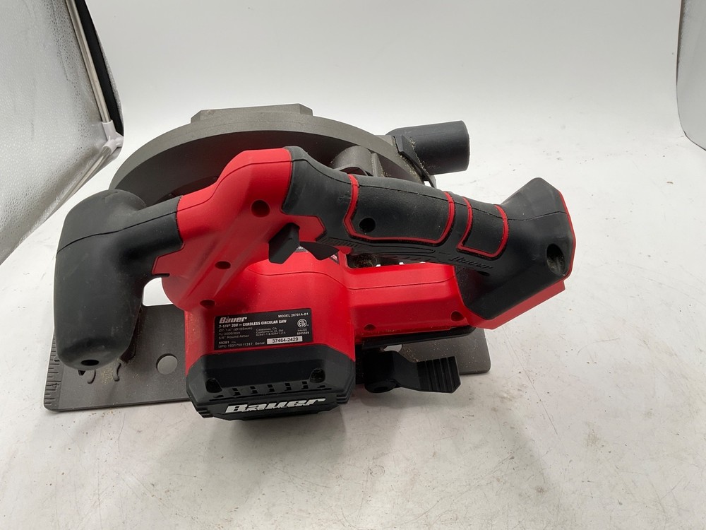 Bauer 20V CORDLESS 6-1/2” CIRCULAR SAW Dust Port Power Tool Only 57504 20701A-B1