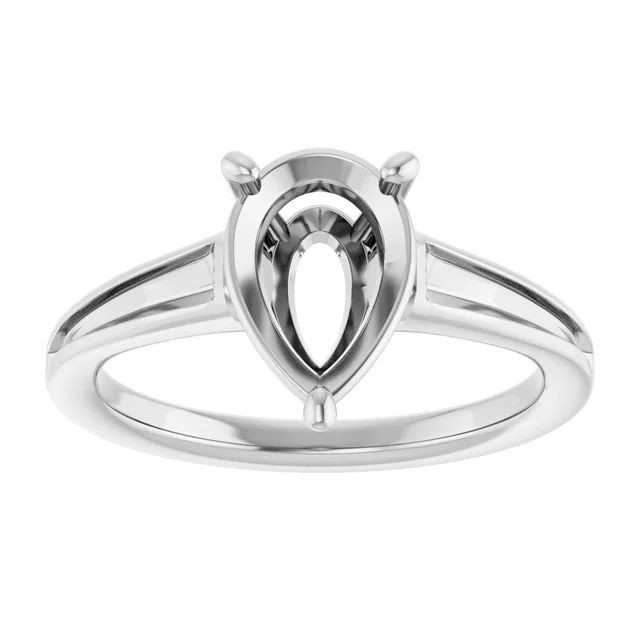 Women Engagement Semi Mount Ring Setting Pear 7x5 mm 925 Silver