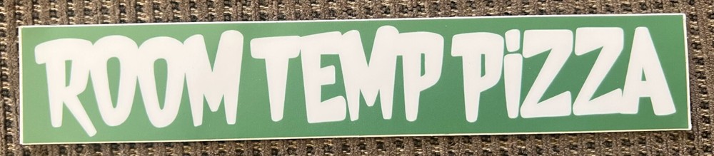 Room Temp Pizza Logo Sticker Green Variant Authentic