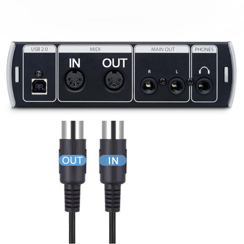 DOREMIDI USB-C Type-C to MIDI 5 Pin Interface Converter Cable For Windows Mac