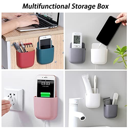 Remote Control Holder Storage Box, Remote Control Holder Wall Mount white