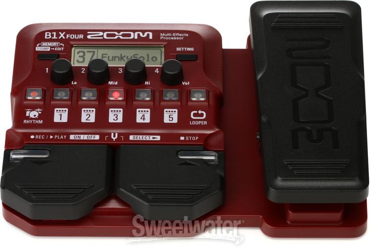 Zoom B1X FOUR Bass Multi-effects Processor with Expression Pedal