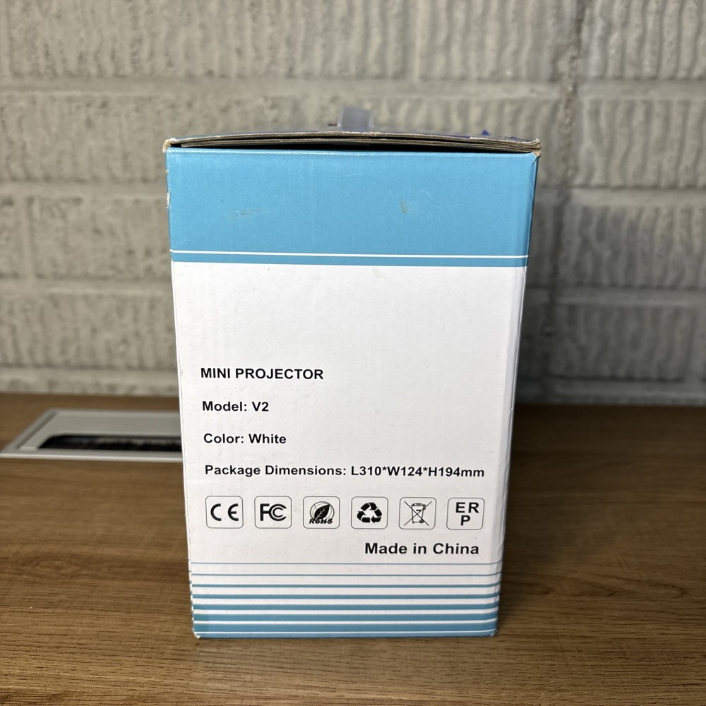 Yaber V2 Mini Projector White With Box & Instruction Manual