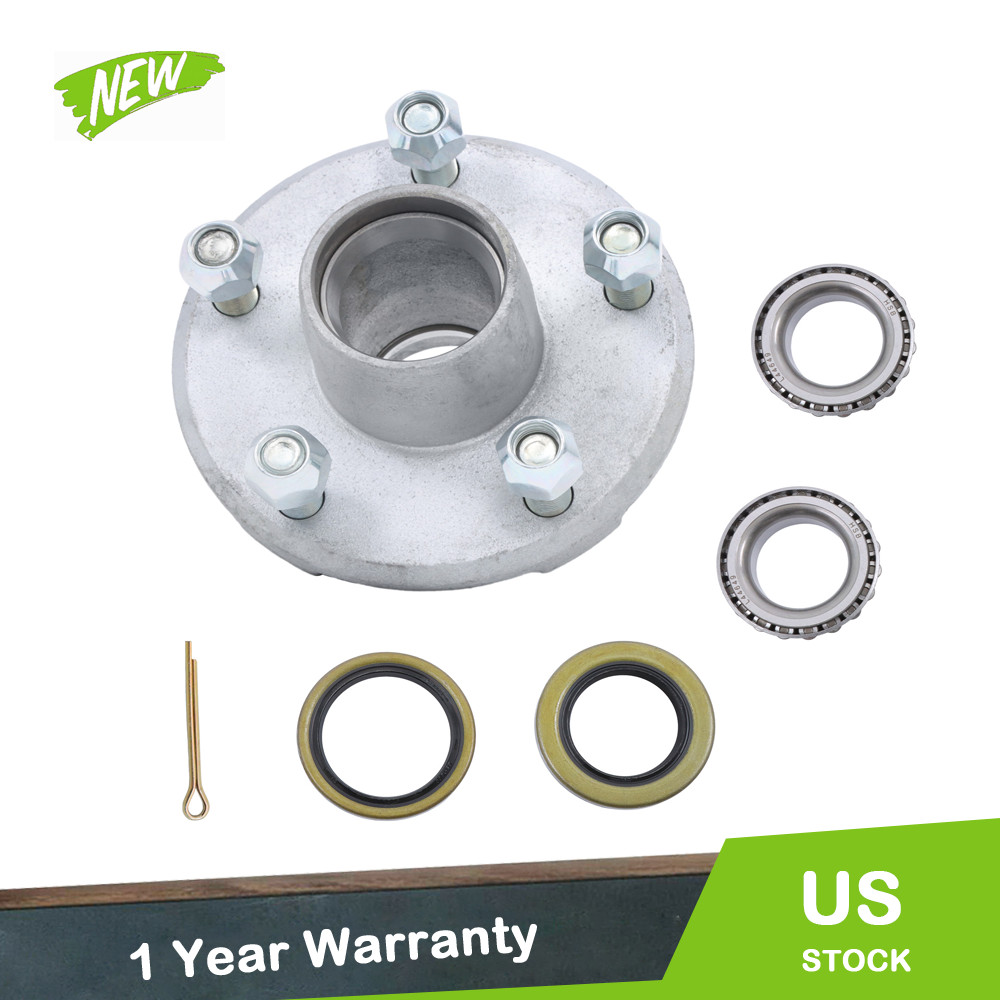 5-Lug 4.5“ Galvanized Trailer Wheel Hub For 2000 lb 1-1/16” Trailer Bearing Kit