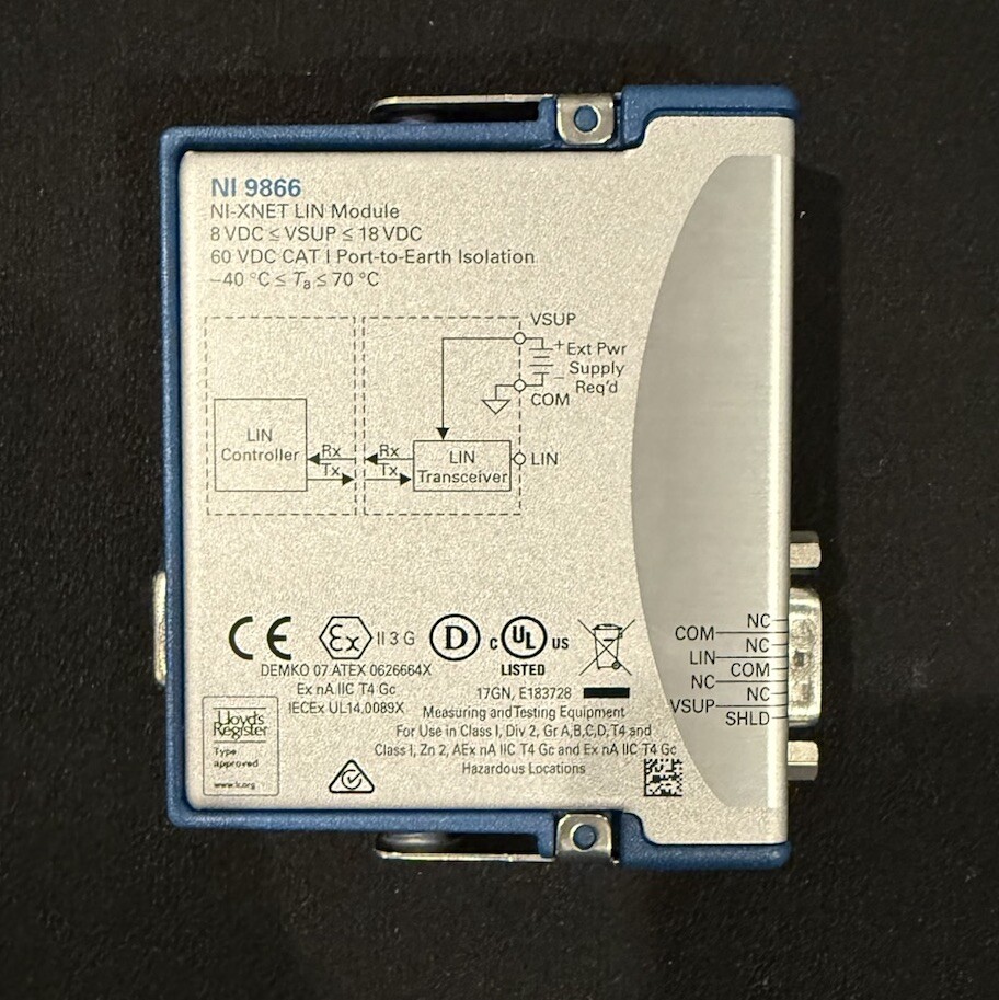 NI 9866 C-Series Module. 1-Port LIN Interface Module