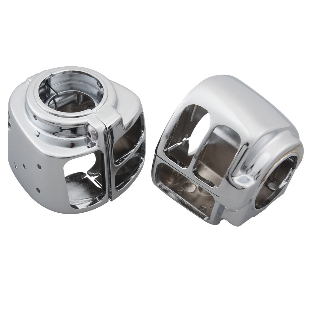 Chrome Handlebar Control Switch Housing Cover Kits For Harley Softail Heritage