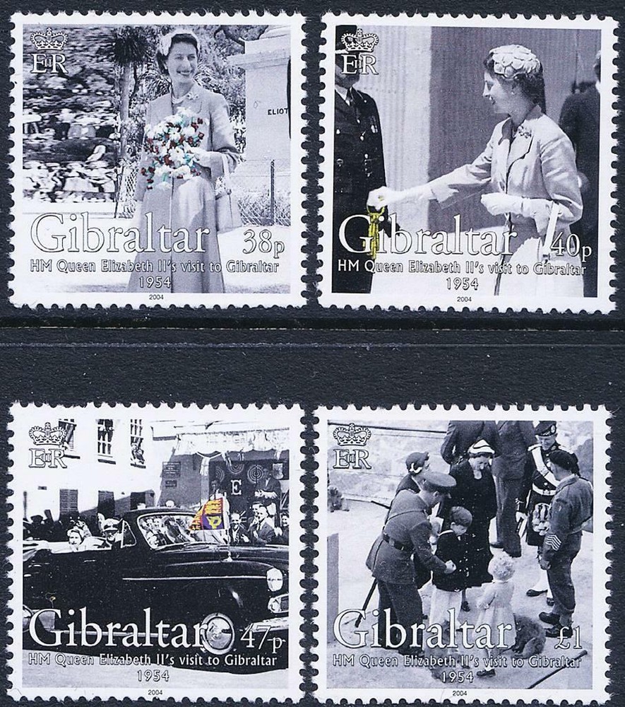 GIBRALTAR 2004 QUEEN'S VISIT set  MNH AUTOMOBILES