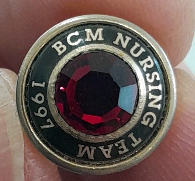 BCM 1997 Red Stone Nursing Pin
