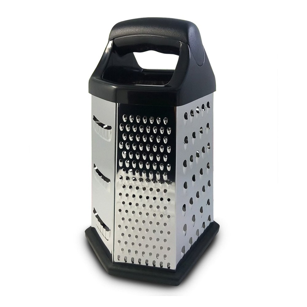 Box Graters for Kitchen, 6 Sided, Multi-purpose Cheese and Veggie Cutter, Sta...
