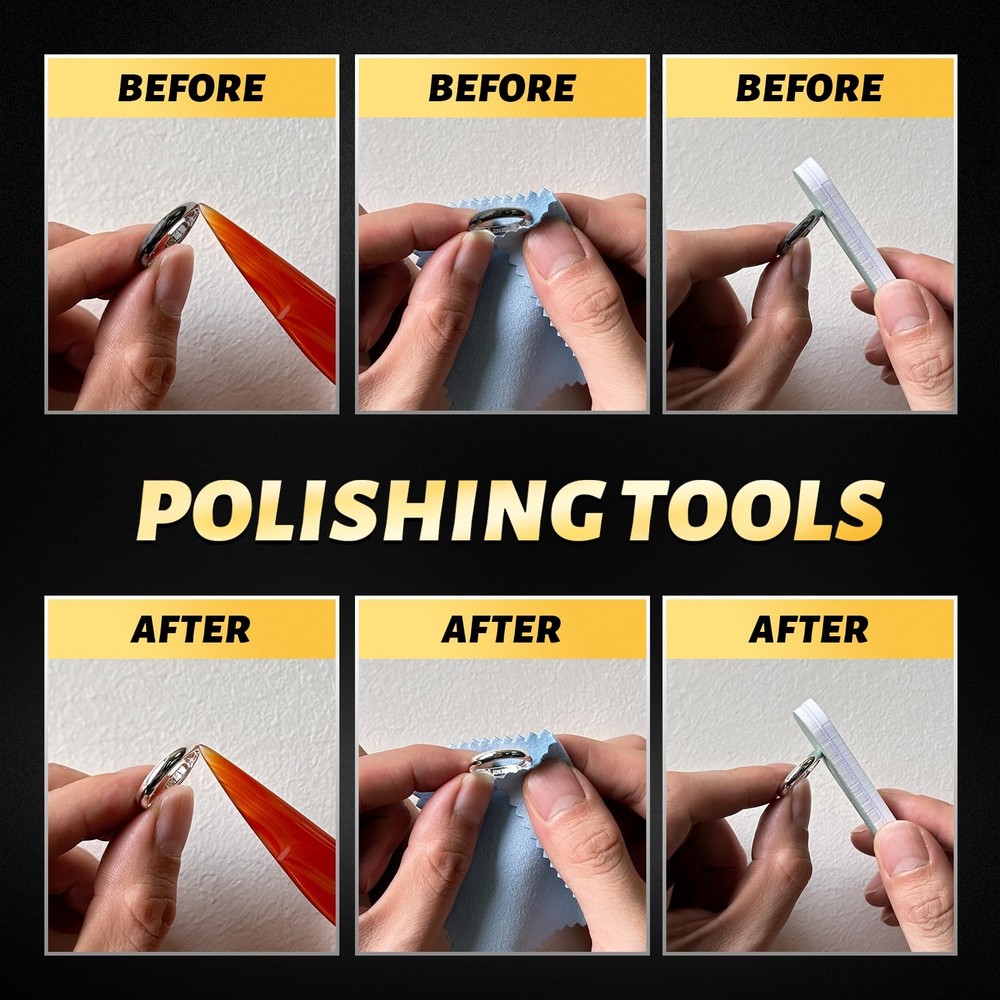 Ring Sizer Measuring Tool Mandrel Sizing Kit Metal metallic color