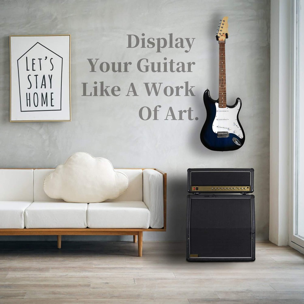 Guitar Wall Mount Hanger Hook Holder Stand 2 Pack Guitar Hangers Hooks