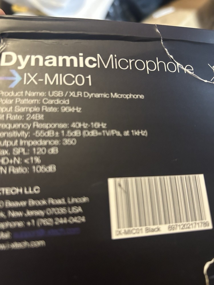 New IXtech Dynamic Microphone