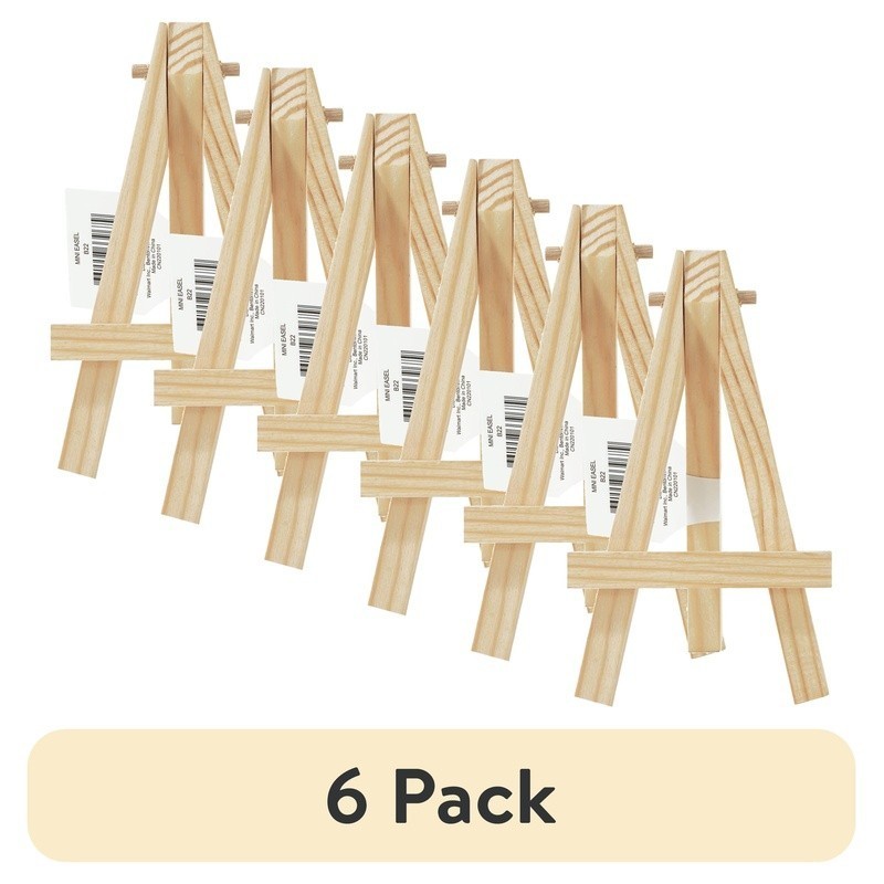 Mini Natural Wood Display Easel 6 Pack Lightweight Pine Easels Art Projects New