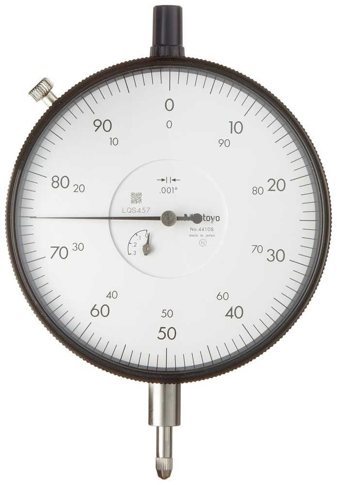 Mitutoyo 0-0.25” / 0.001” Extra Large Face Dial Indicator Flat Back 0-100 Read