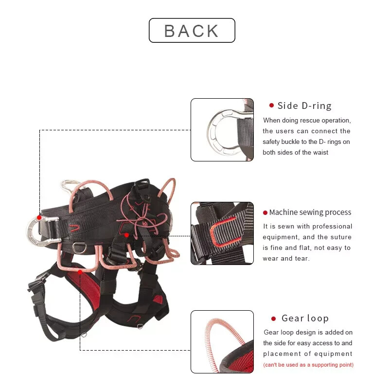 Half Body Harness Fall Protection Equipment Tree Climbing Saddle Arborist