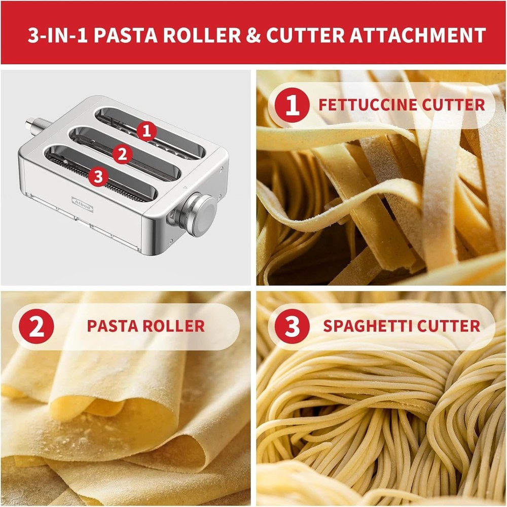 All Metal Pasta Maker Attachment for KitchenAid: Create Authentic Pasta Easily