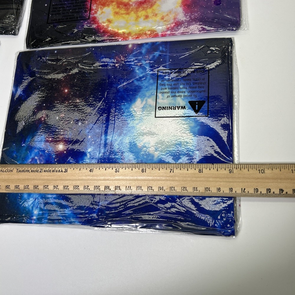 6 Pack Space Stars Galaxy Stretchable Book Cover Protector Washable Reusable NEW