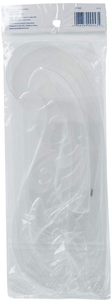 French Curve Set 4PCS Drafting Plastic Curve Template Tools