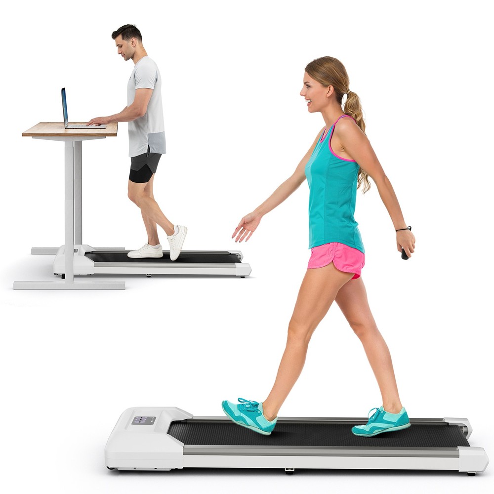 Walking Pad w/265 lbs Capacity Remote Control & LED Display Under Desk Treadmill
