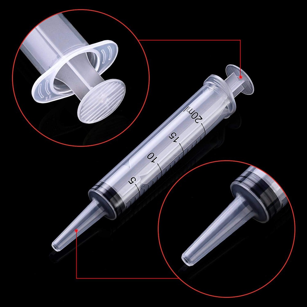 Frienda Large Plastic Syringe 4 Pack Measuring Syringe Tools Dispensing Multiple