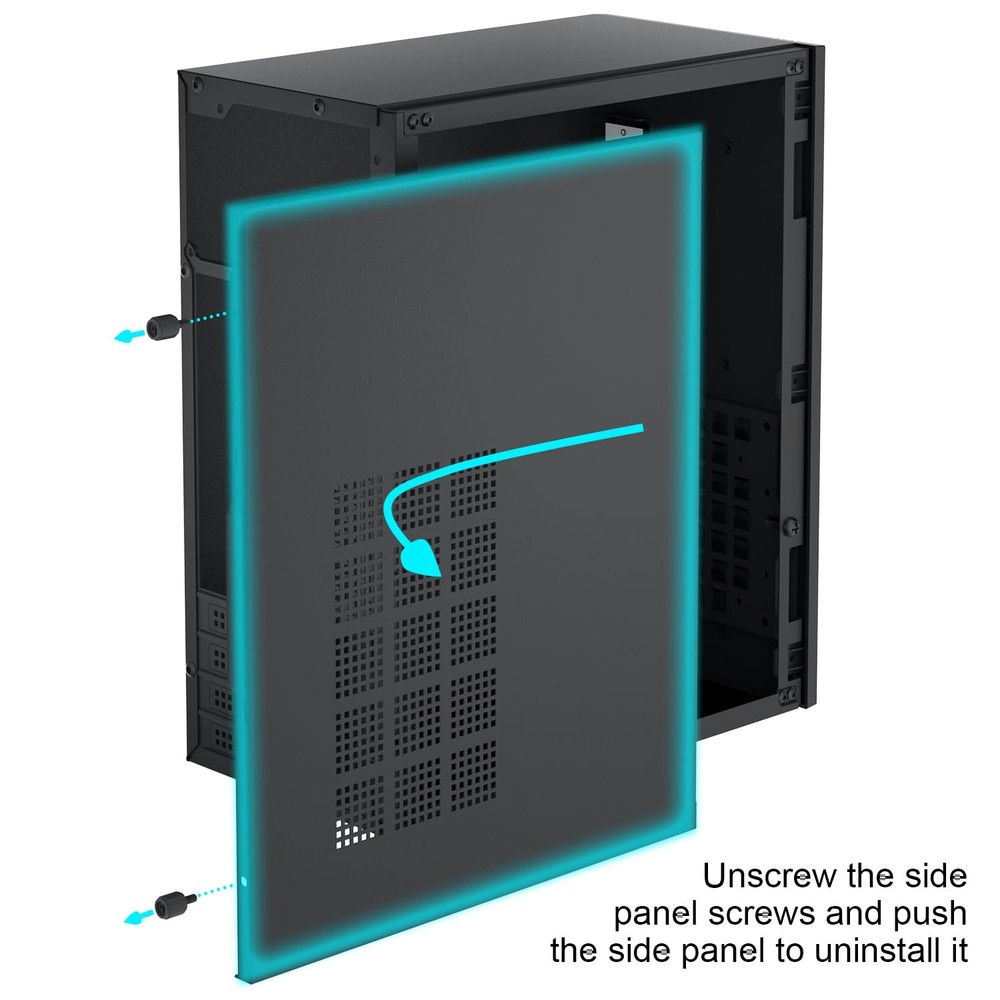 Micro ATX Case PC Case, MATX Mini ITX Desktop Computer Black