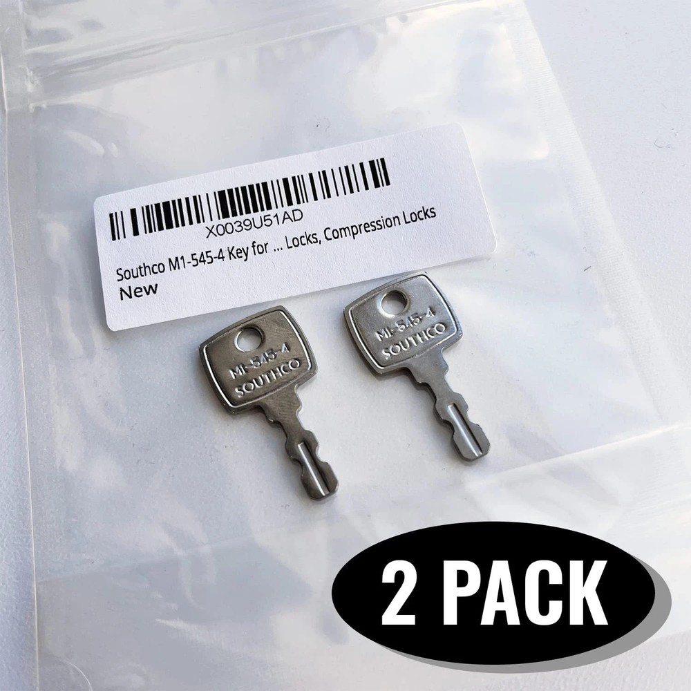 Southco M1-545-4 Key for Push Locks, Compression Locks