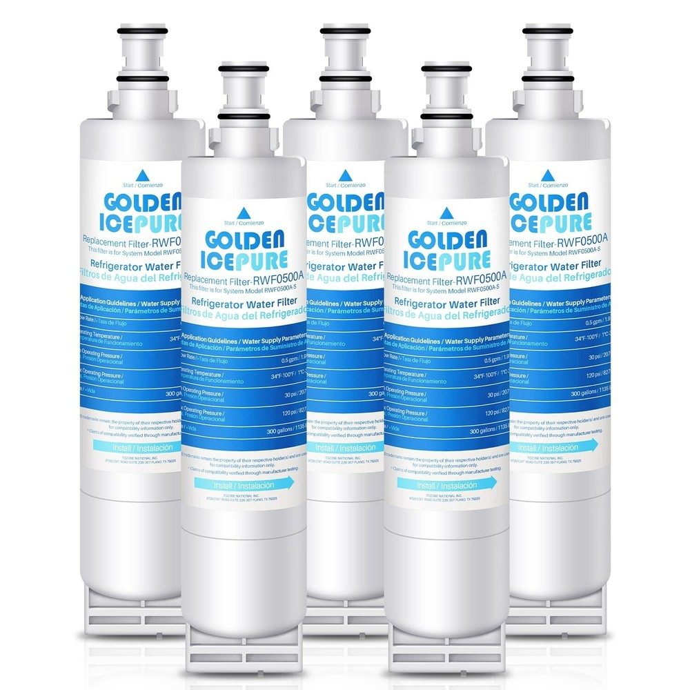 RWF0500A Refrigerator Water Filter Replacement for Filter 5, 4392857, 5PACK