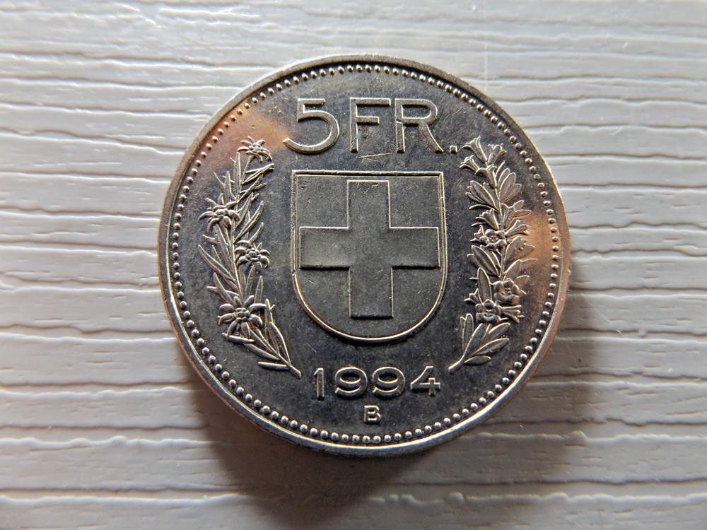 SWITZERLAND 1994 5 Francs