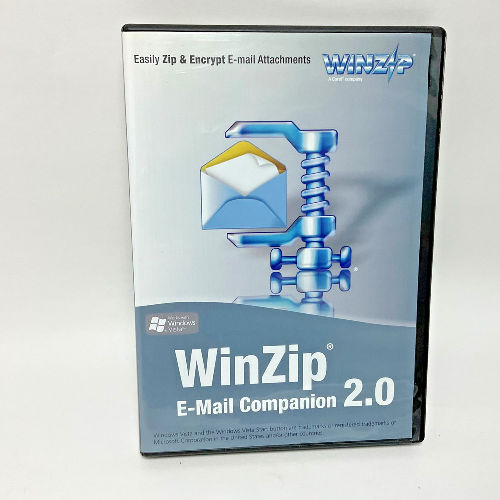 WinZip E-Mail Companion 2.0 PC Software – Vintage Email Attachment Tool