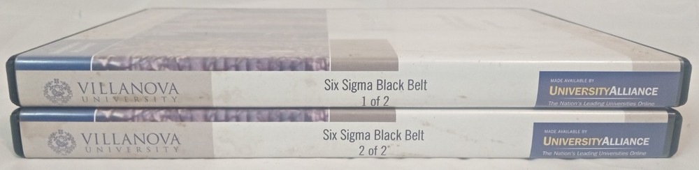 Villanova Univ. Six Sigma Black Belt Professional Ed. Certificate Programs 1 & 2